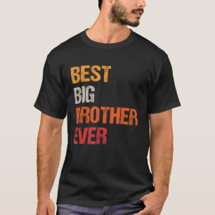 Best Big Brother Ever Sibling Vintage Distressed B T-Shirt