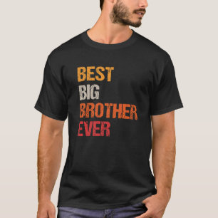 Best Big Brother Ever Sibling Vintage Distressed B T-Shirt