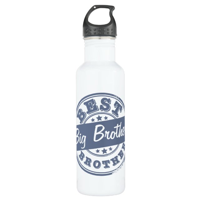 Best Big Brother - rubber stamp effect - 710 Ml Water Bottle (Front)