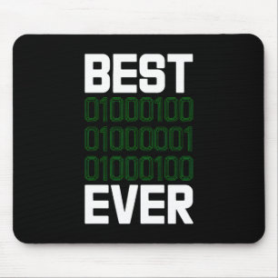 Best Binary DAD Ever Programmer Desk Mouse Mat