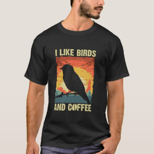 Best Bird Art For Men Women Birding Nerd Birder Bi T-Shirt
