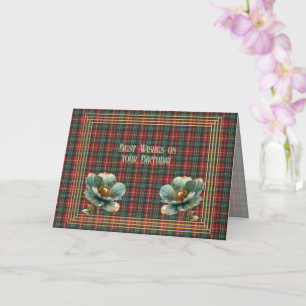 Best Birthday Wishes New Brunswick Tartan Card