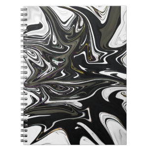 Best black and white abstract art, abstract paint notebook