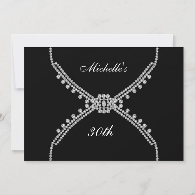 Best Black Birthday Party Invitation (Front)