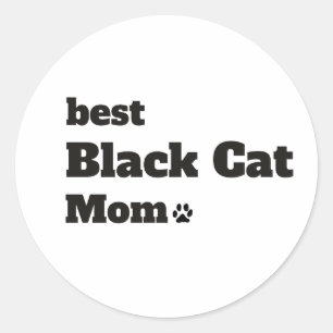 Best Black Cat Mom Ever Sticker – Cute Cat Lover 