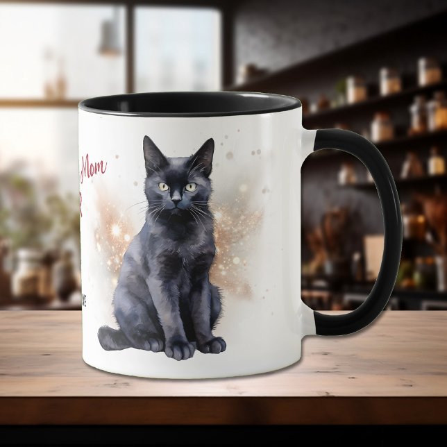Best Black Cat Mum Ever Star Confetti Mug (Creator Uploaded)