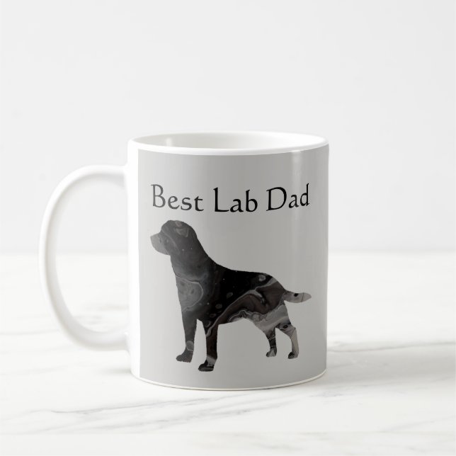 Best Black Lab Dad Coffee Mug Customise Labrador (Left)