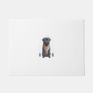 Best Black Pug Mum Ever Pugs Owner Pug Lovers Pug  Doormat