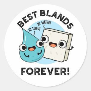 Best Blands Forever Funny BFF Pun  Classic Round Sticker