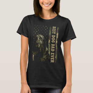 Best Bloodhound Dad Ever Camo USA Flag Dog Dad T-Shirt