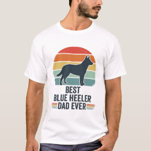 Best Blue Heeler Dad Ever Vintage Dog Shirt Design