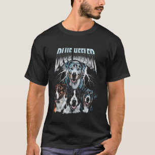 Best Blue Heeler Dog Dad Heavy Metal Dog Mum Thund T-Shirt