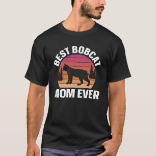 Best Bobcat Mum Retro Animal T-Shirt