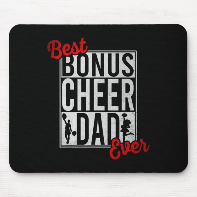 Best Bonus Cheer Dad Ever Cheerleading  Mouse Mat (Front)
