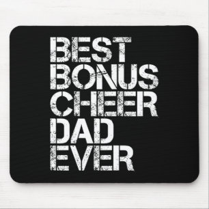 Best Bonus Cheer Dad Ever Cheerleading Stepdad Vin Mouse Mat