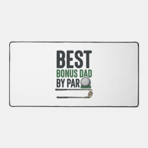 Best Bonus Dad by Par Golf Shirt Design_1 Desk Mat