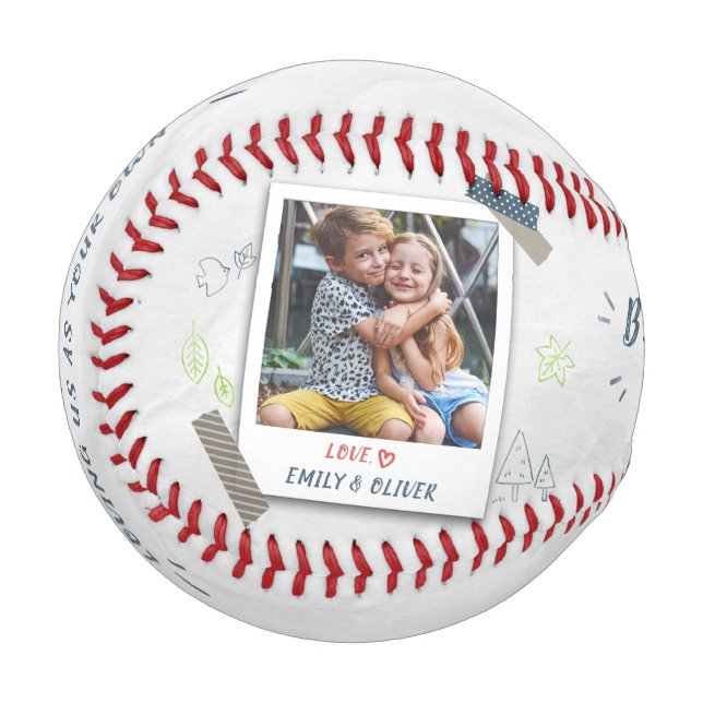 Best Bonus Dad Ever Fathers Day Kids Photo Baseball (Front Left)