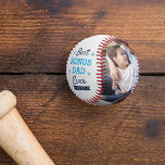 Best Bonus Dad Ever | Father's Day Photo Baseball<br><div class="desc">Create an awesome custom gift for a beloved stepfather or father figure this Father's Day with this cool custom photo baseball. Unique design for sports-loving stepdads features "Best Bonus Dad Ever" in blue lettering with the year beneath. Customise with a special personal message across the top, and add two treasured...</div>