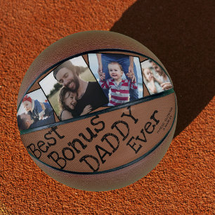 Best Bonus Dad Ever Keepsake Basketball