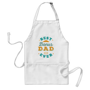Best Bonus Dad Ever Modern Fathers Day Standard Apron