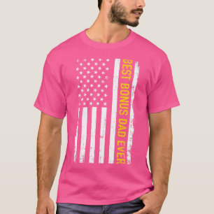 Best bonus dad ever with US american T-Shirt