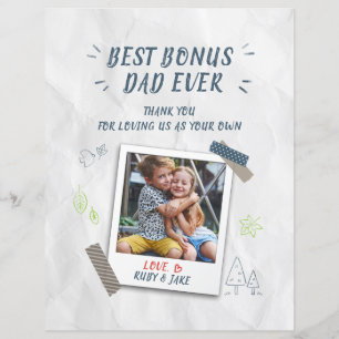 Best Bonus Dad Fathers Day Stepdad Custom Photo