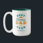 Best Bonus Golfing Birthday Dad Ever Fathers Day Two-Tone Coffee Mug<br><div class="desc">Fathers Day Best Bonus Golfing Birthday Dad Ever Golf Balls that you can customise with dad's name</div>