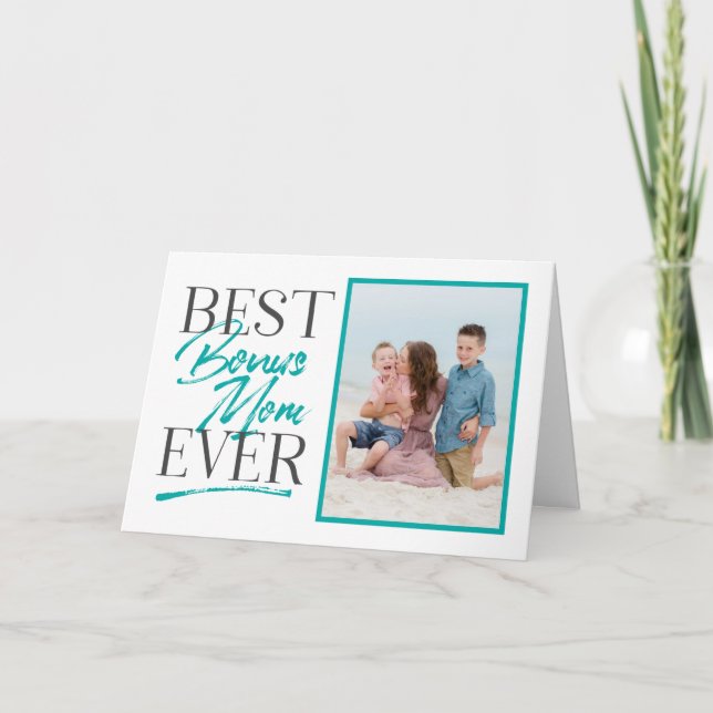 Best Bonus Mum Ever Stepmom Mothers Day Card (Front)