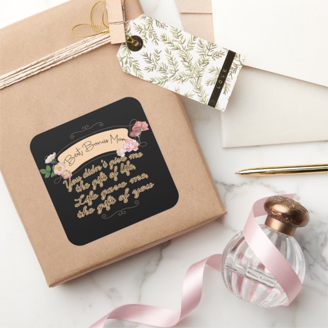 Best Bonus Mum Square Sticker (Gifting)