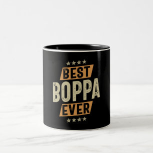 Best Boppa Ever - Dad Grandpa Two-Tone Coffee Mug