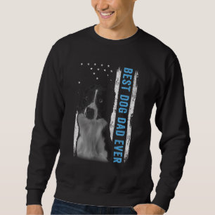 Best Border Collie Dad Ever  American Flag Dog Dad Sweatshirt