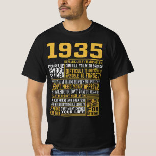 Best Born in 1935 Facts for Mens, Womens, Bday Gif T-Shirt