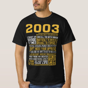 Best Born in 2003 Facts for Mens, Womens, Bday Gif T-Shirt