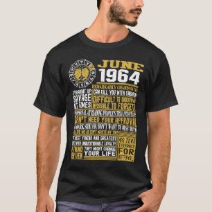 Best Born June 1964 Gemini Zodidiac signs 57th bir T-Shirt