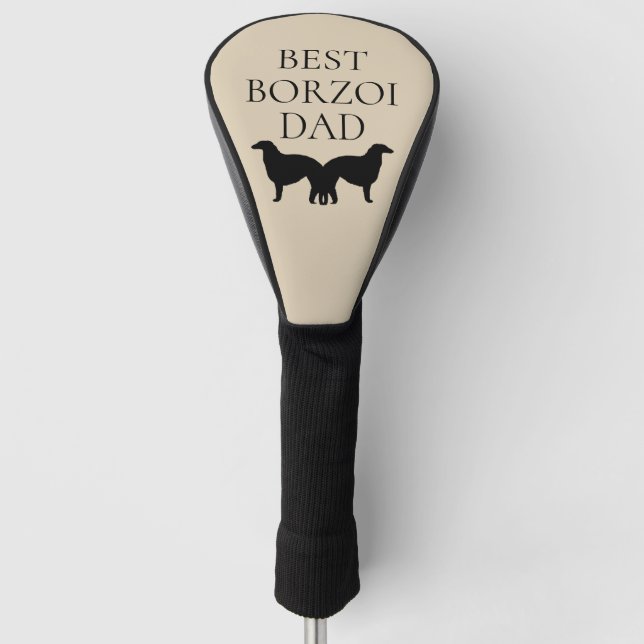Best Borzoi Dad Golf Head Cover (Front)