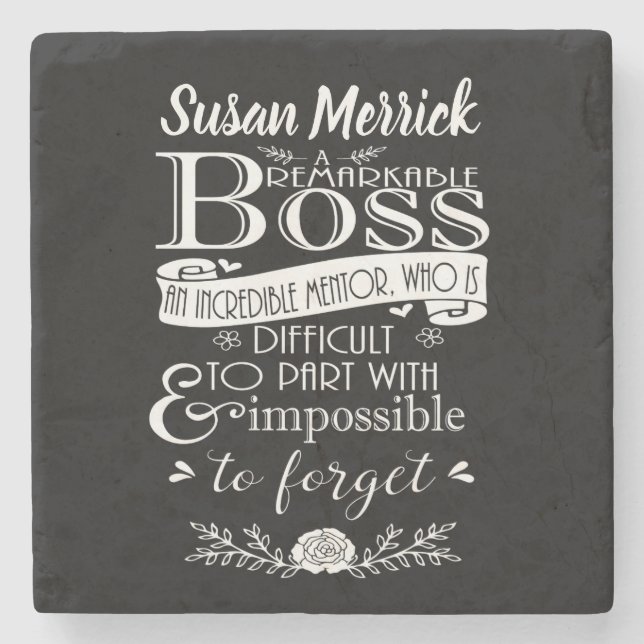 Best Boss Appreciation Gift  Coaster (Front)