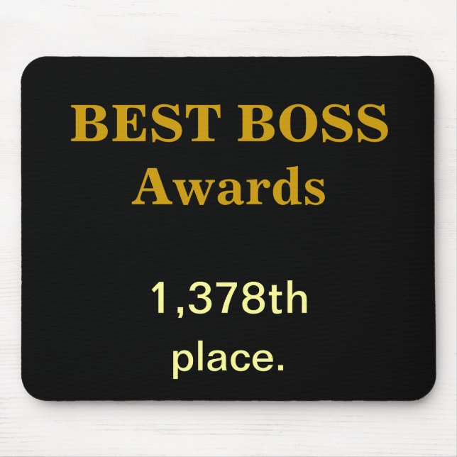 Best Boss Awards Practical Joke Funny Insult Gift Mouse Mat (Front)