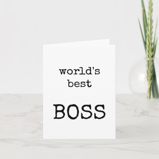 Best Boss, Boss Appreciation Card, Good Leader Card (Front)