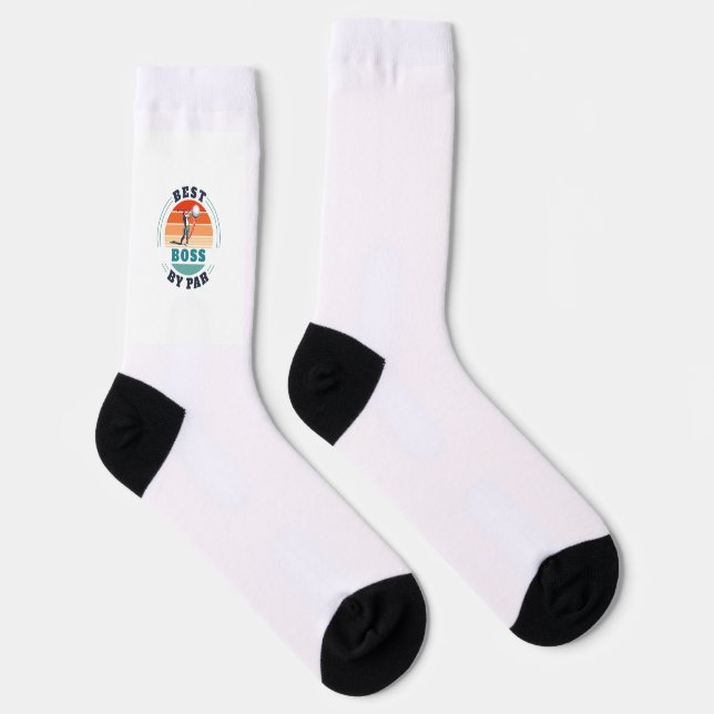Best Boss By Par Custom Retro Golf Lover Socks (Right)