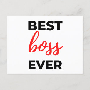 Best Boss Ever 2 Holiday Postcard
