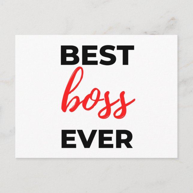 Best Boss Ever 2 Holiday Postcard (Front)