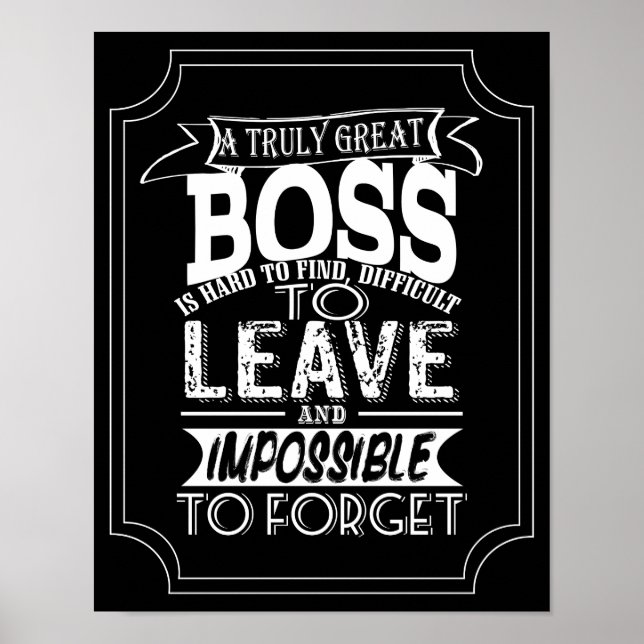 best Boss ever boss Day Poster print (Front)