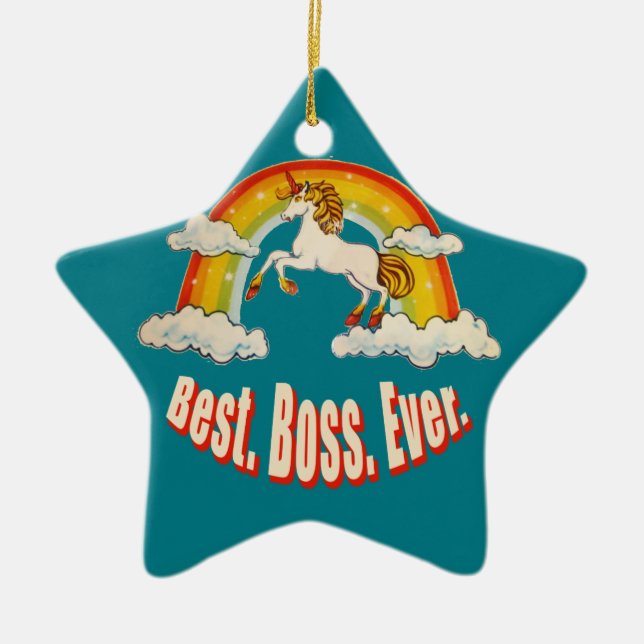 Best Boss Ever Ceramic Tree Decoration (Front)