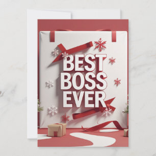 Best Boss Ever Christmas Holiday Card