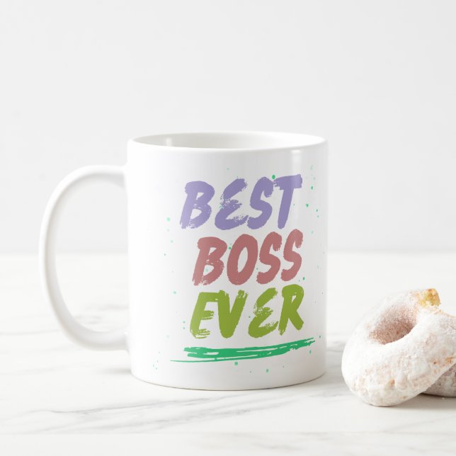 Best Boss Ever Coffee Mug (With Donut)
