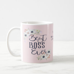 Best Boss Ever Floral Appreciation Coffee Mug