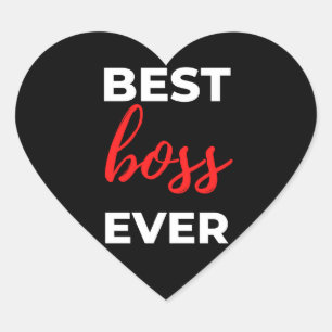 Best Boss Ever Heart Sticker