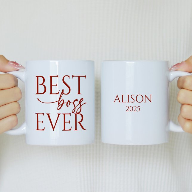 Best Boss Ever Personalized Coffee Mug (Creator Uploaded)