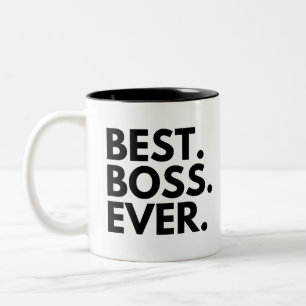 BEST BOSS EVER Personalized Two-Tone Coffee Mug