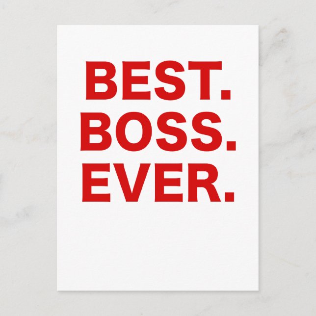 Best Boss Ever Postcard (Front)